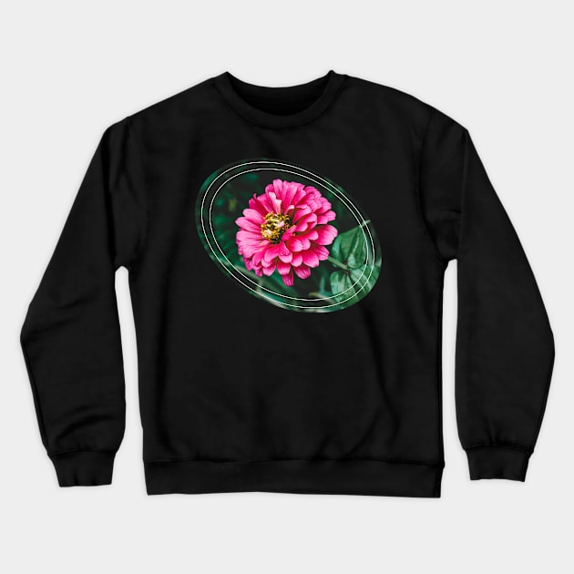 Common Zinnia, Zinnia Elegans Crewneck Sweatshirt by Robtography